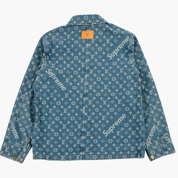 📌  Louis Vuitton Supreme Denim Monogram Jacket - Picture 4 of 4